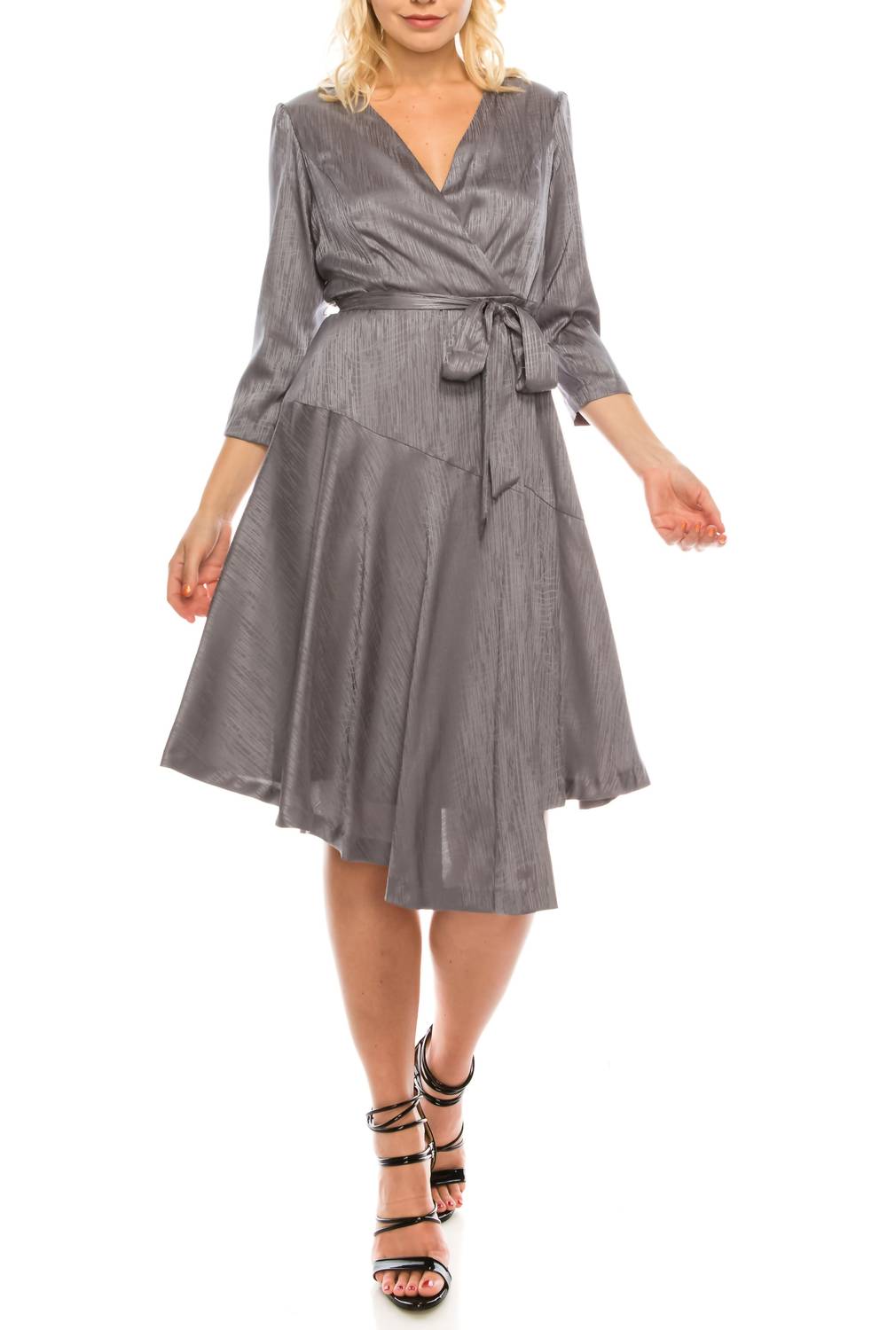 Maison Tara - Twill Faux Wrap Dress