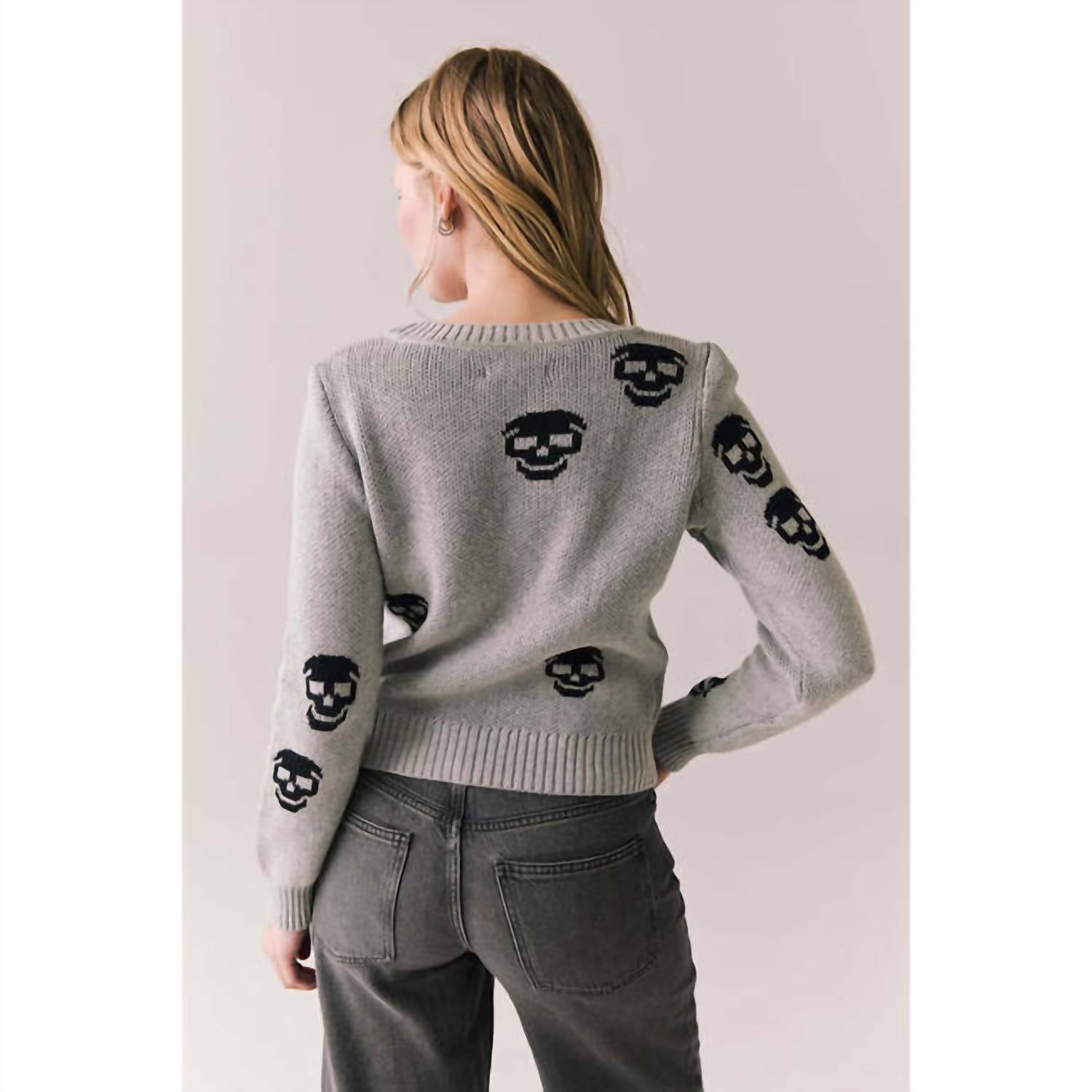 Chaser - Tossed Skulls Sweater