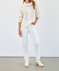 Fdj - Cowl neck cable sweater