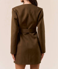 Lalavon - Belted Blazer Mini Dress