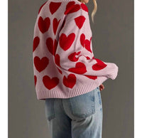Panache Apparel - Heart Pattern Sweater