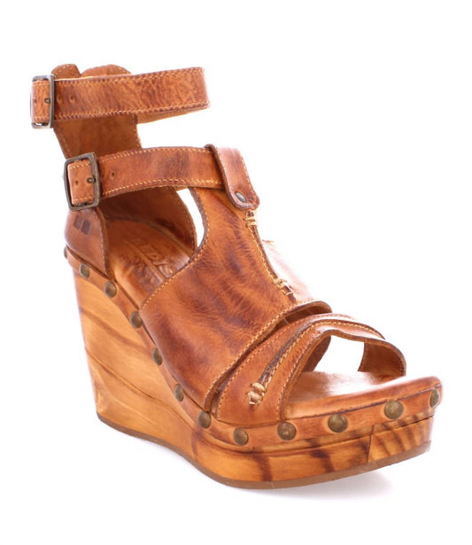 Bedstu - Women's Princess Wooden Wedge Sandal