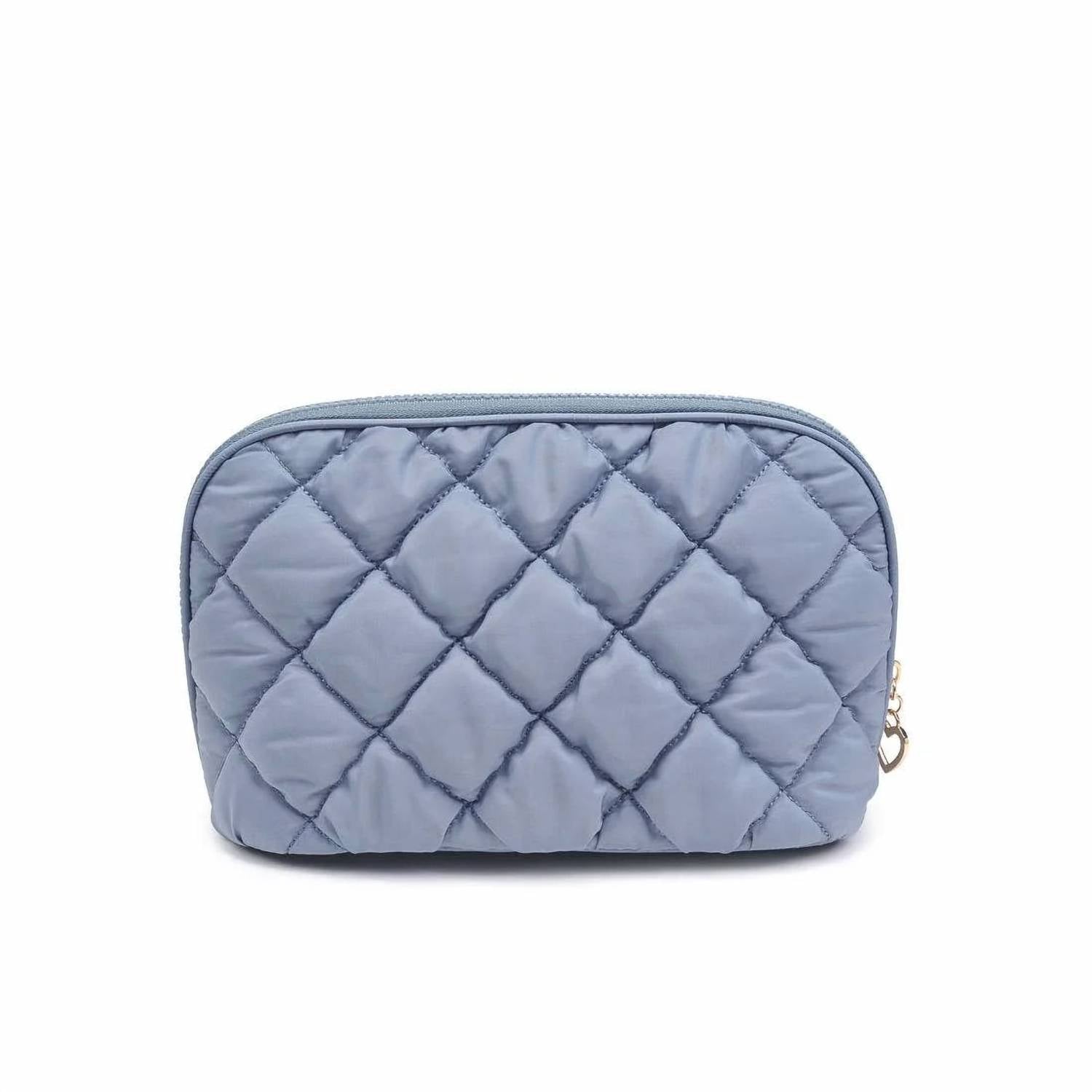 Urban Expressions - Women's Cloud Kiss Quilted Puffer Nylon Cosmetic Dome Pouch