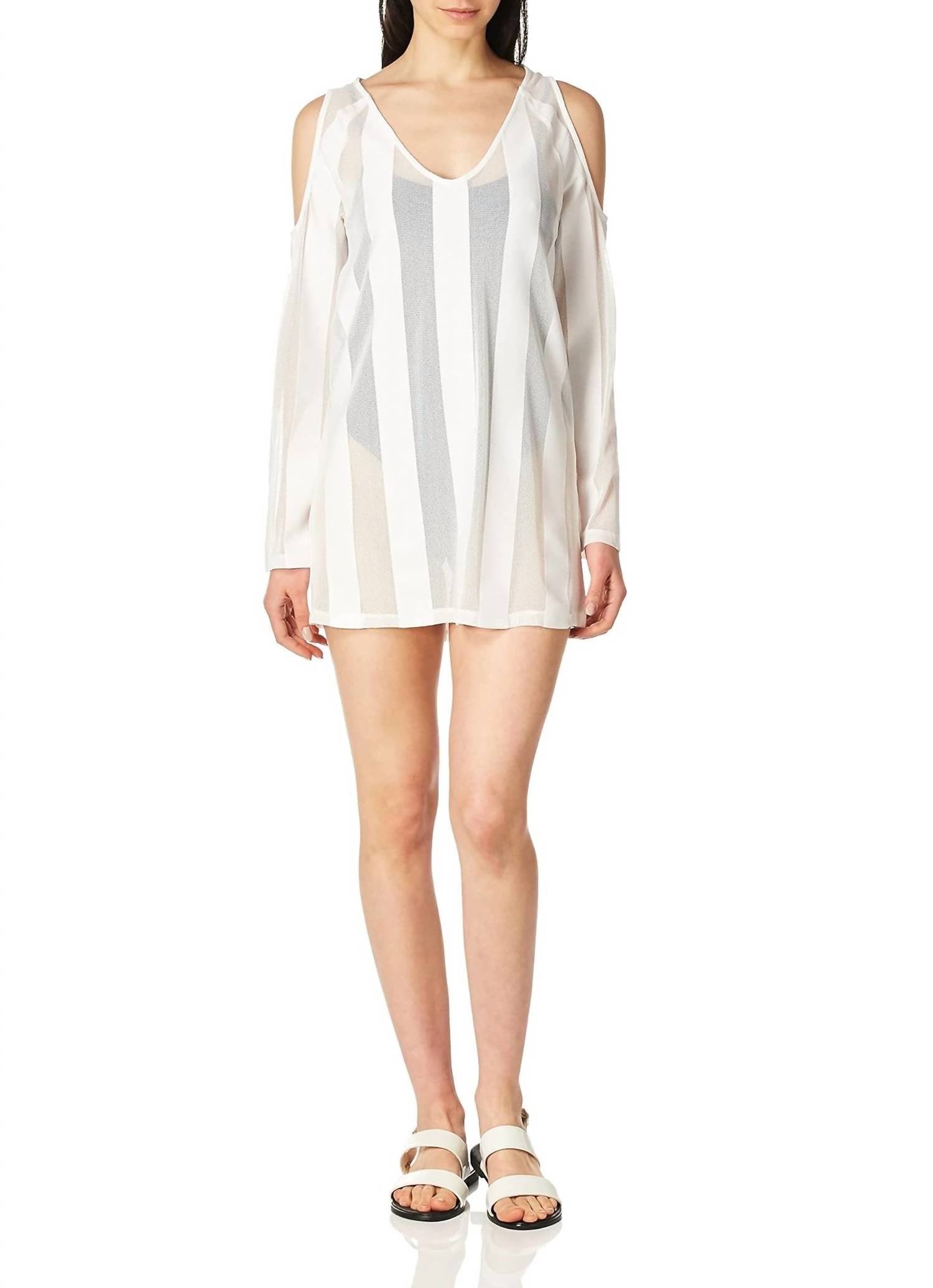 Kenneth Cole - SOLID COVER-UPS COLD SHOULDER DRESS