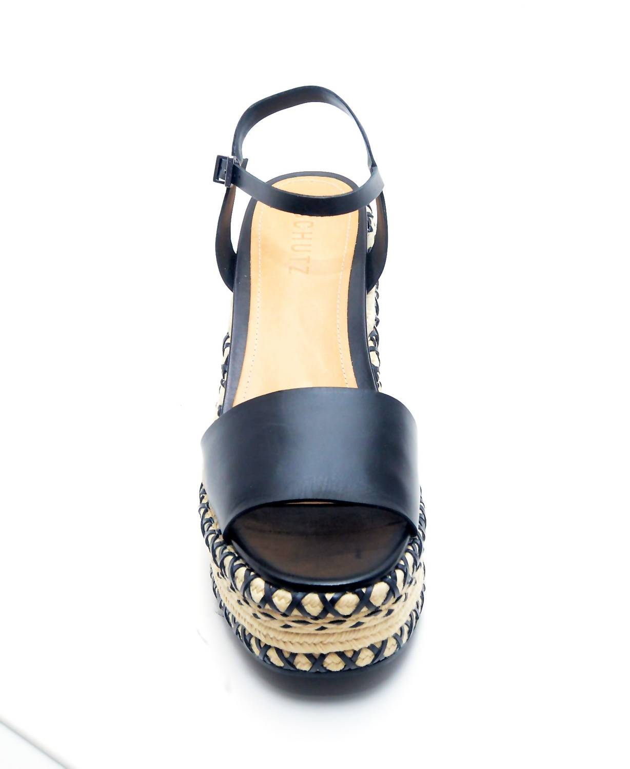 Schutz - Women's Classic Leather Vamp Ankle Strap Open Toe Platform Sandal