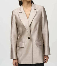 Joseph Ribkoff - Woven Fitted Metallic Blazer