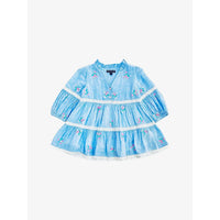 Blu & Blue - Girls' Chambray Tiered Dress