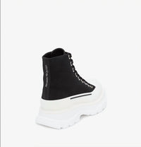 Alexander Mcqueen - Men's Tread Slick Black & White High Top Sneakers