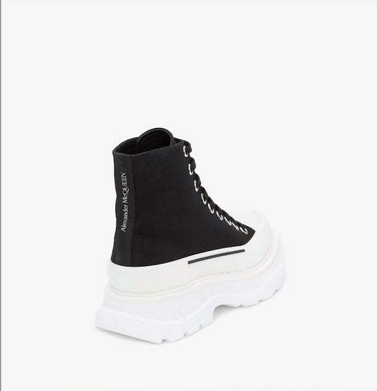 Alexander Mcqueen - Men's Tread Slick Black & White High Top Sneakers