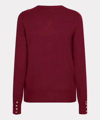 Esqualo - Gathering Button Details Basic Knit Sweater