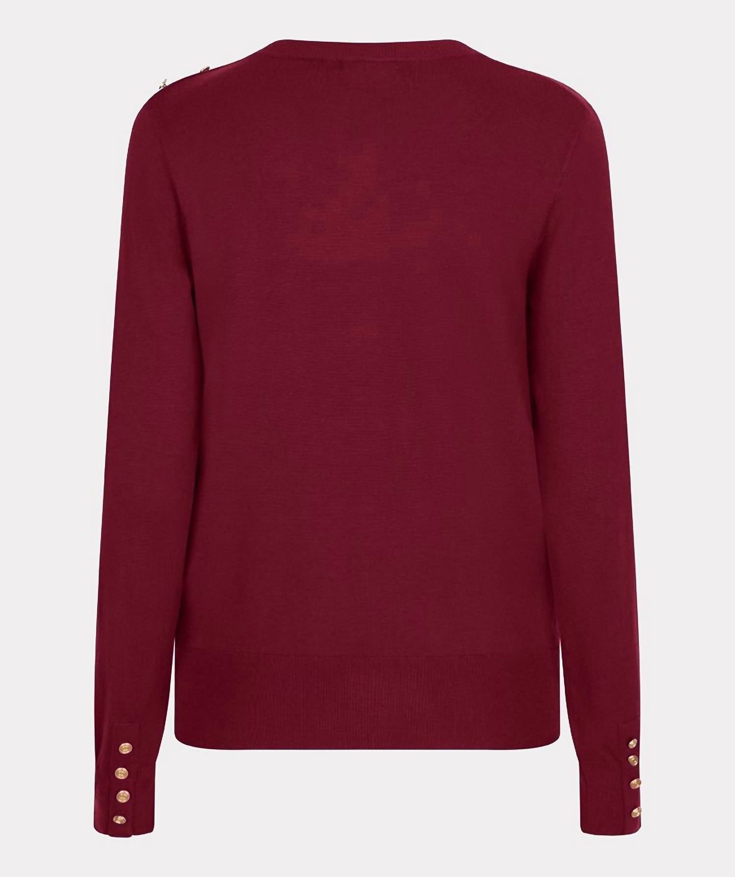 Esqualo - Gathering Button Details Basic Knit Sweater