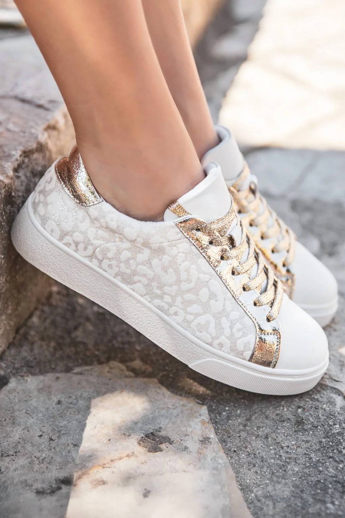 Little Daisy Closet - Women's Print Glitter Sneaker
