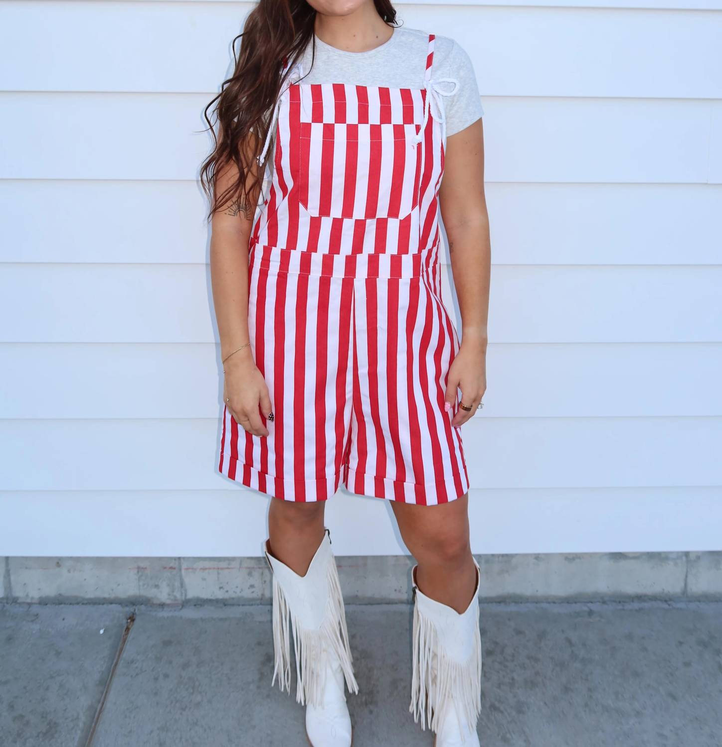 Things Between - Stripe Overalls