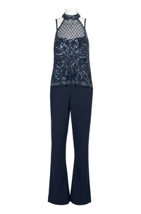 Aidan Mattox - Women's Halter Neck Stretch Crepe Jumpsuit