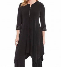 Ic Collection - Handkerchief Hem Embellished Tunic