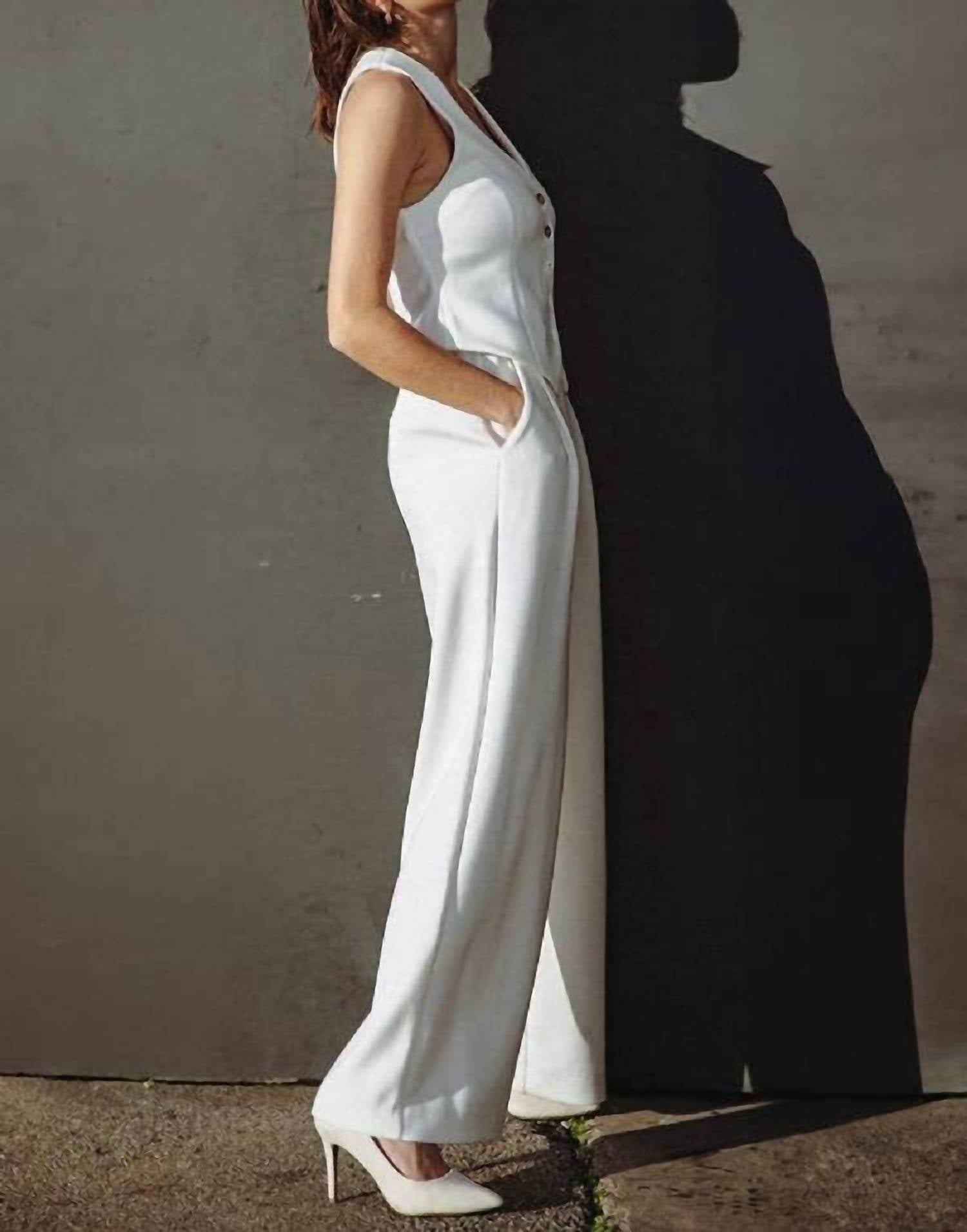 Flying Tomato - Wide Leg Knit Trouser