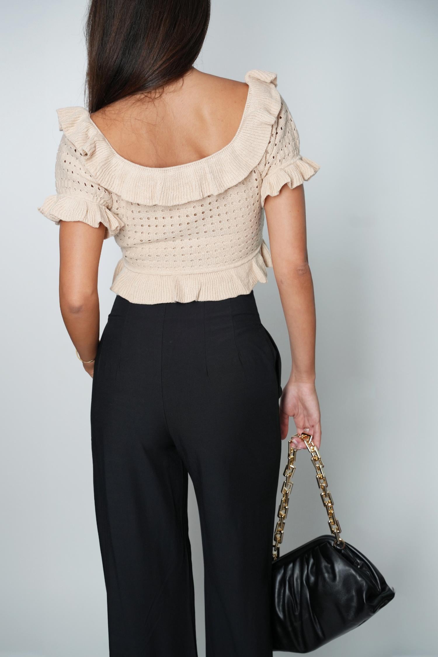 Falcon Park - Kaylan Pointelle Off The Shoulder Top
