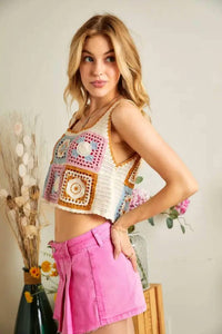 Vanilla Monkey - Crochet Crop Top