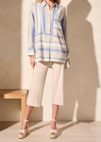 Tribal - Long Sleeve Button Front Blouse