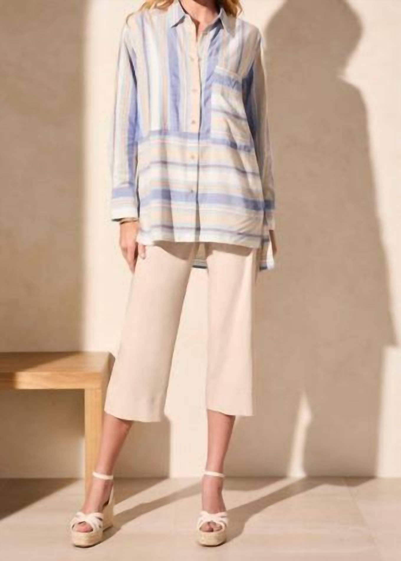 Tribal - Long Sleeve Button Front Blouse