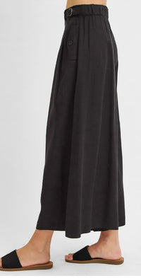 RISEN Wide Leg Linen Pants in black - women's pants - view 4