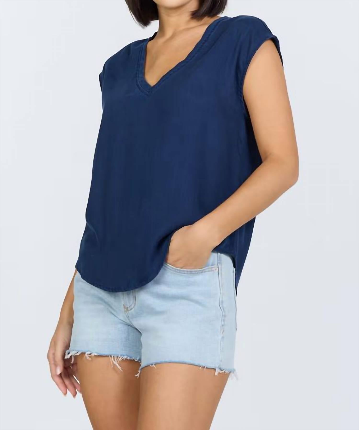 Dear John Denim - Yanis V Neck Cap Sleeves Top