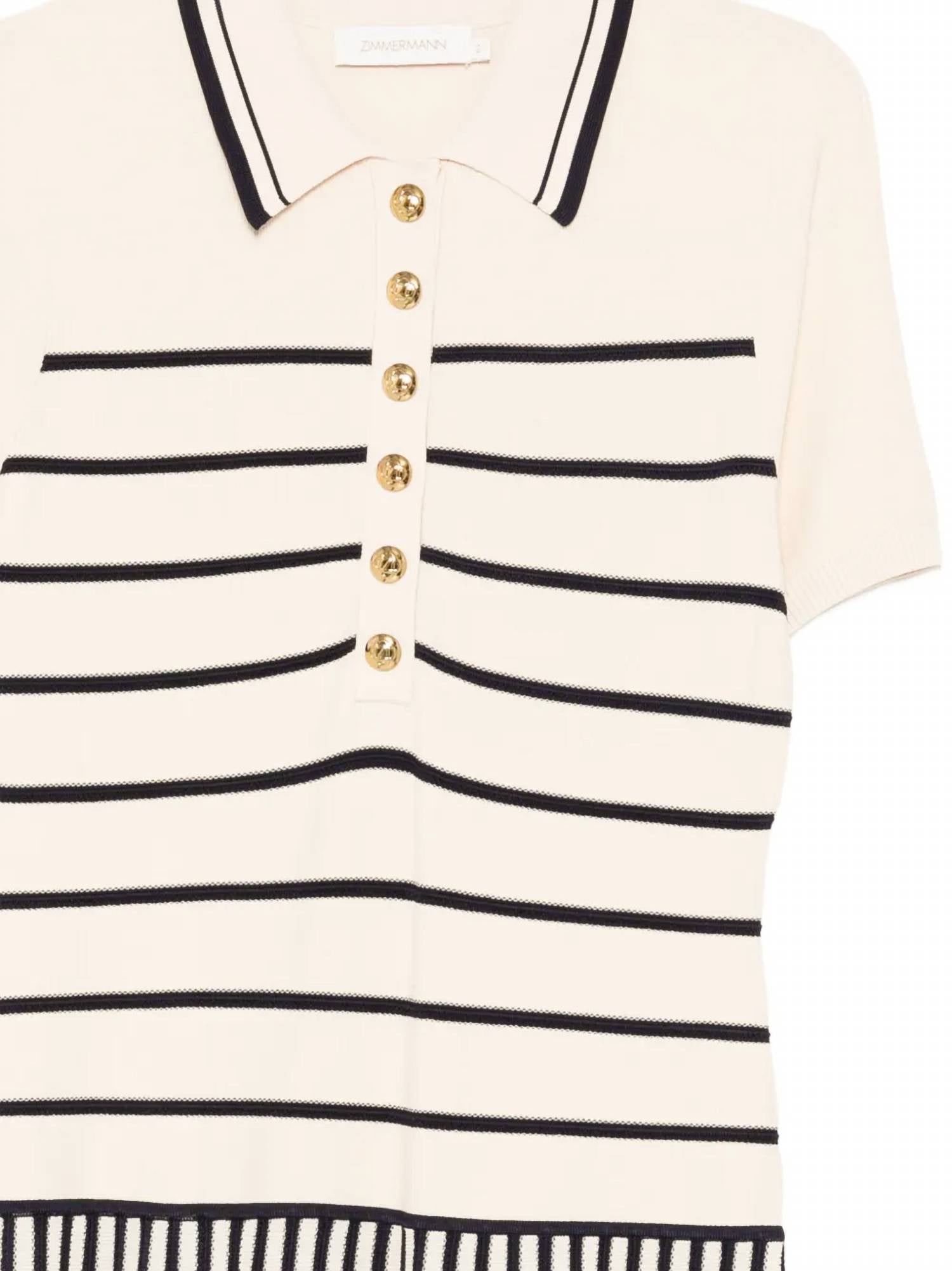 Zimmermann - Luna Striped Polo Mini Dress