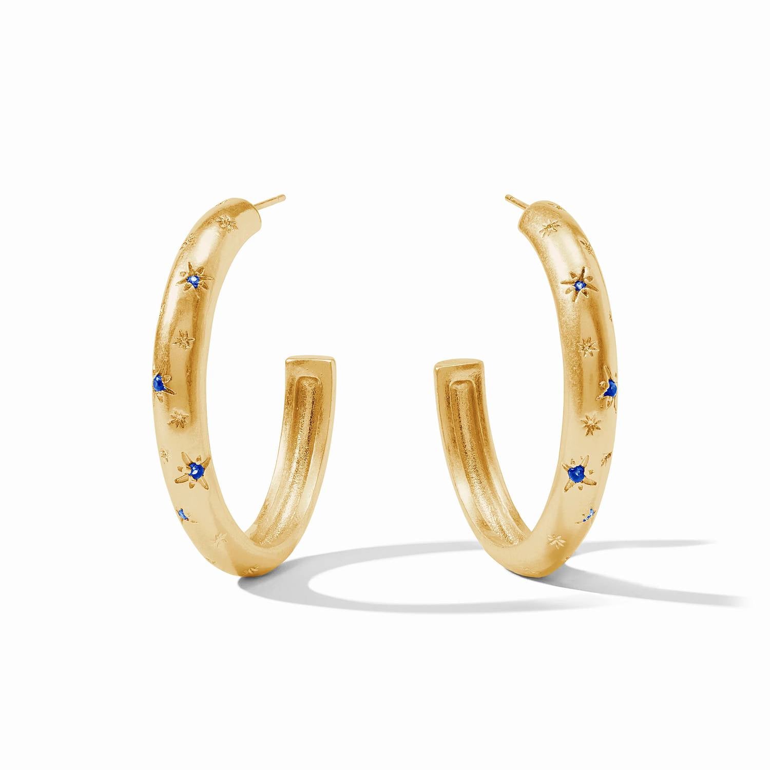 Julie Vos - Medium Luna Stone Hoop Earrings