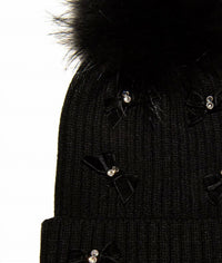 Bari Lynn - Girl's Velour Bows Winter Hat