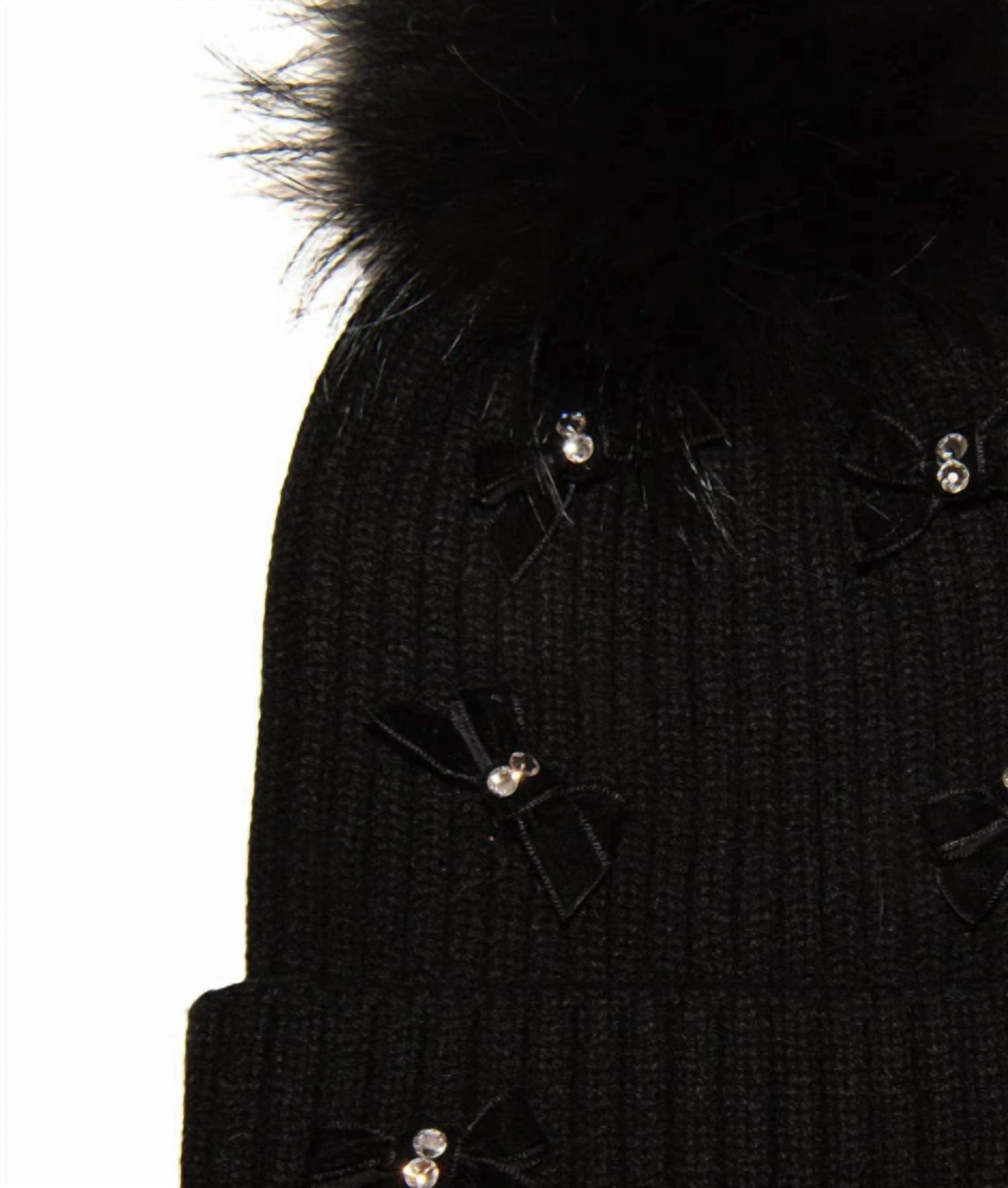 Bari Lynn - Girl's Velour Bows Winter Hat
