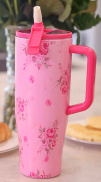 Jess Lea Blushing Blooms Sleek Tumbler in pink - item - detail view