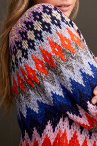 Tribal - Long Sleeve Intarsia Sweater
