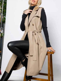 26 International Sleeveless Trench Coat in tan - women's jacket