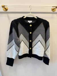 Allison New York - Chevron Long Sleeve Cardigan