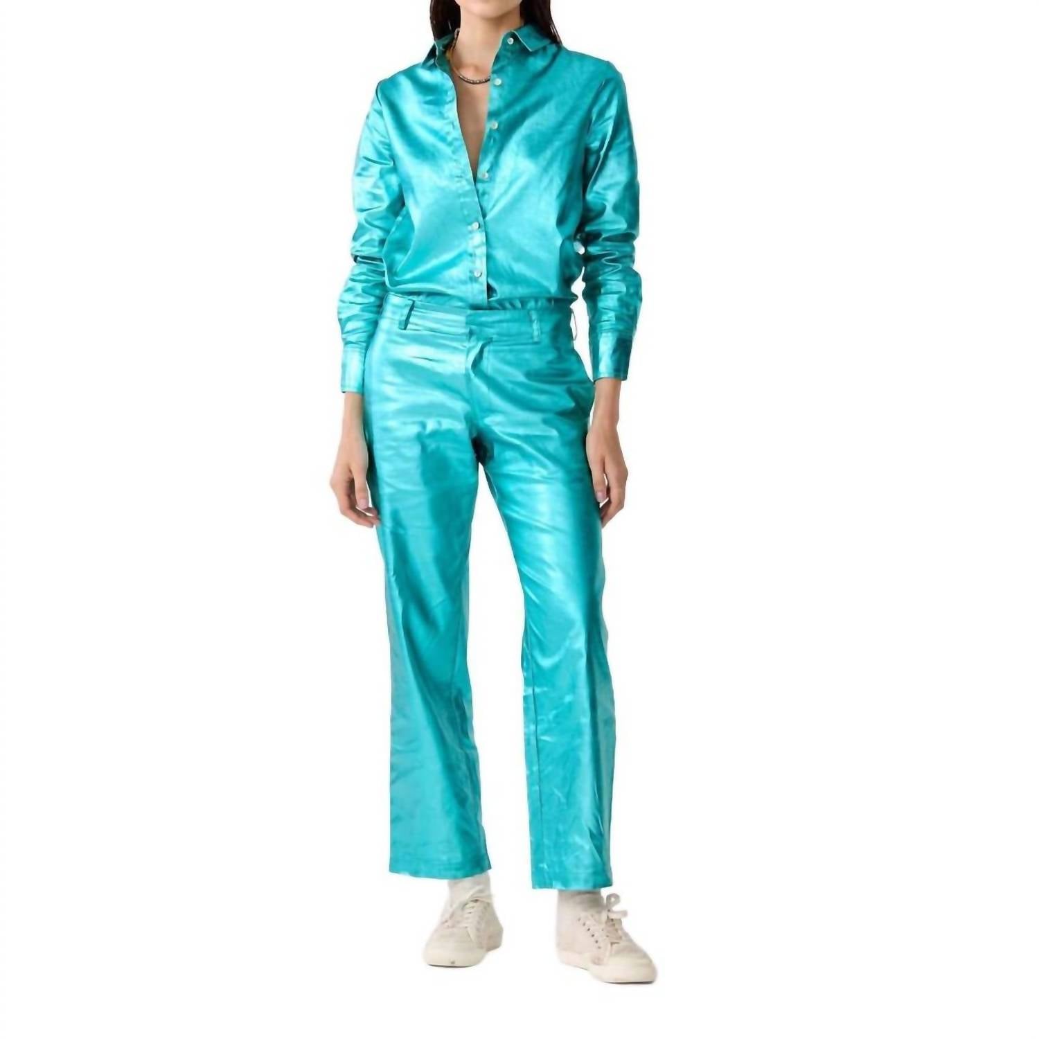 Lanhtropy - Astro Metallic Linen Pants