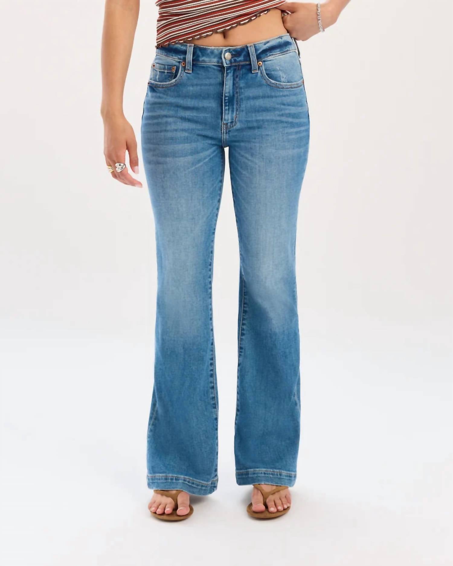 Daze - The Heart Breaker Mid Rise Flare Jean