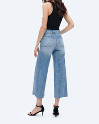 Bayeas - Linda High Waisted Wide Leg Ankle Jeans