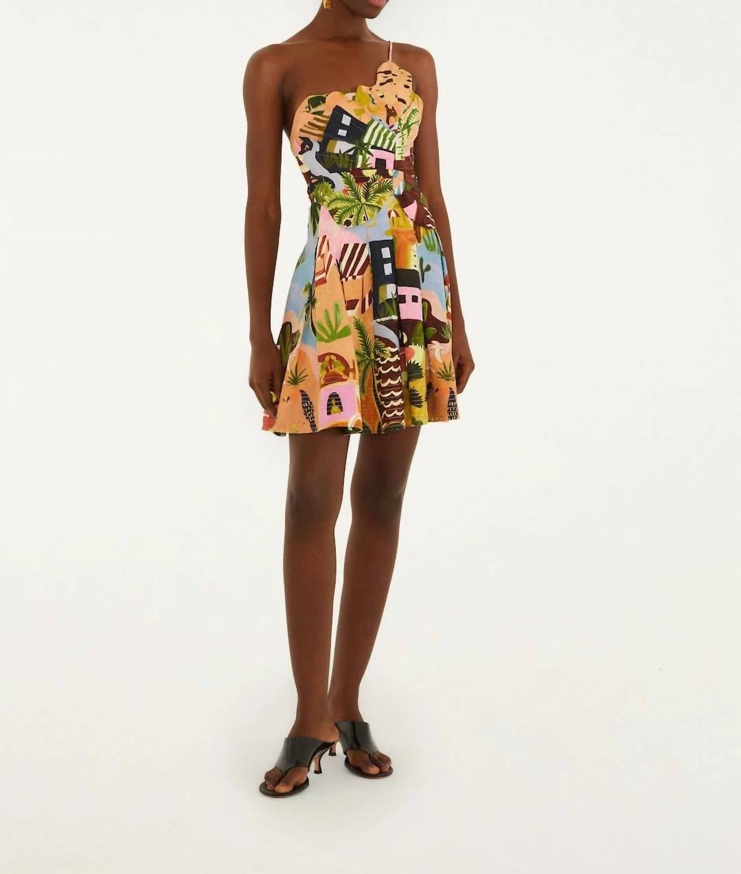 Farm Rio - Women's Grace Palm Parade Pop Dress