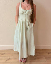 Blu Pepper - Juliana Corseted Waist Stripe Maxi Dress