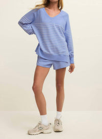 Z Supply - Weekender Stripe V-neck Sweatshirt