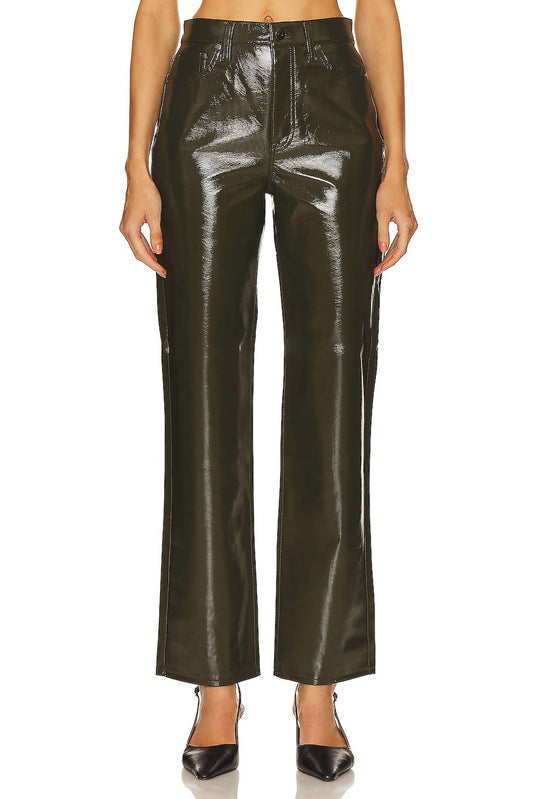 Pistola - Cassie Faux Leather Straight Fit Jeans
