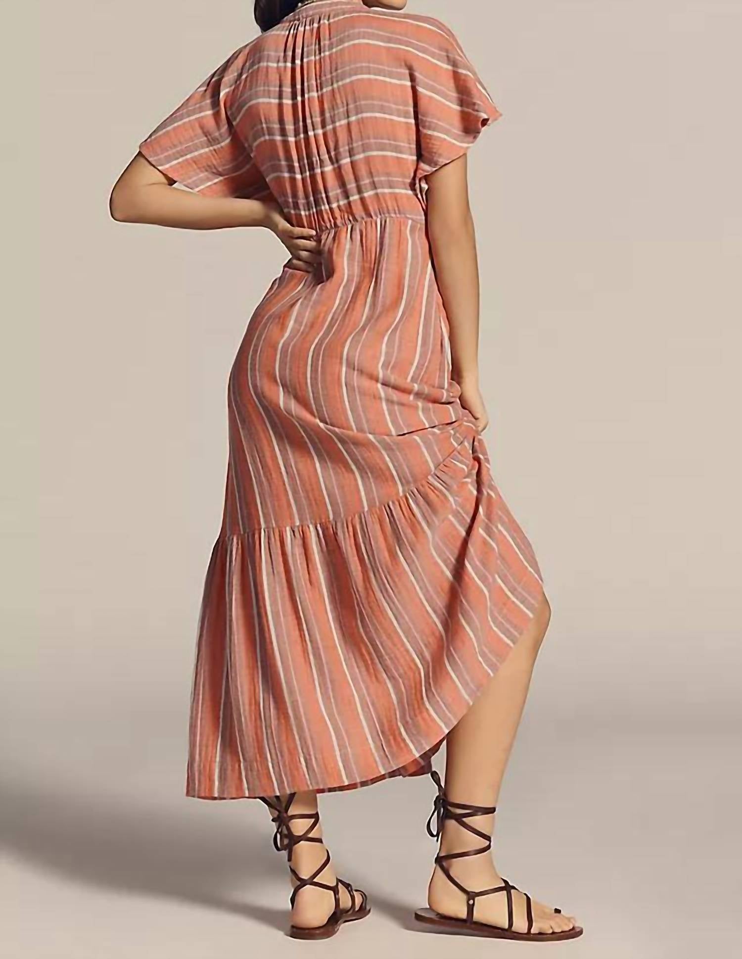 Sundry - Gauze Stripe Midi Dress