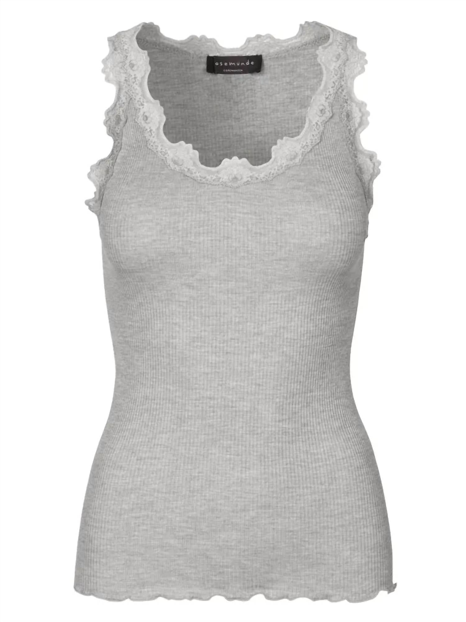 Rosemunde - Women's Top With Lace Trim