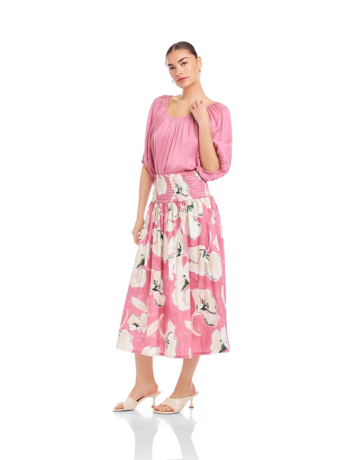 Fifteen Twenty - Rhea Smocked Waist Skirt