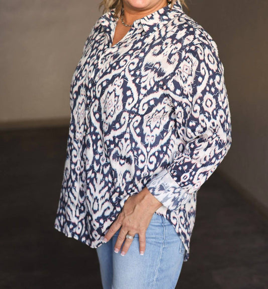 Dear John Denim - Lolita Button Down Boyfriend Top