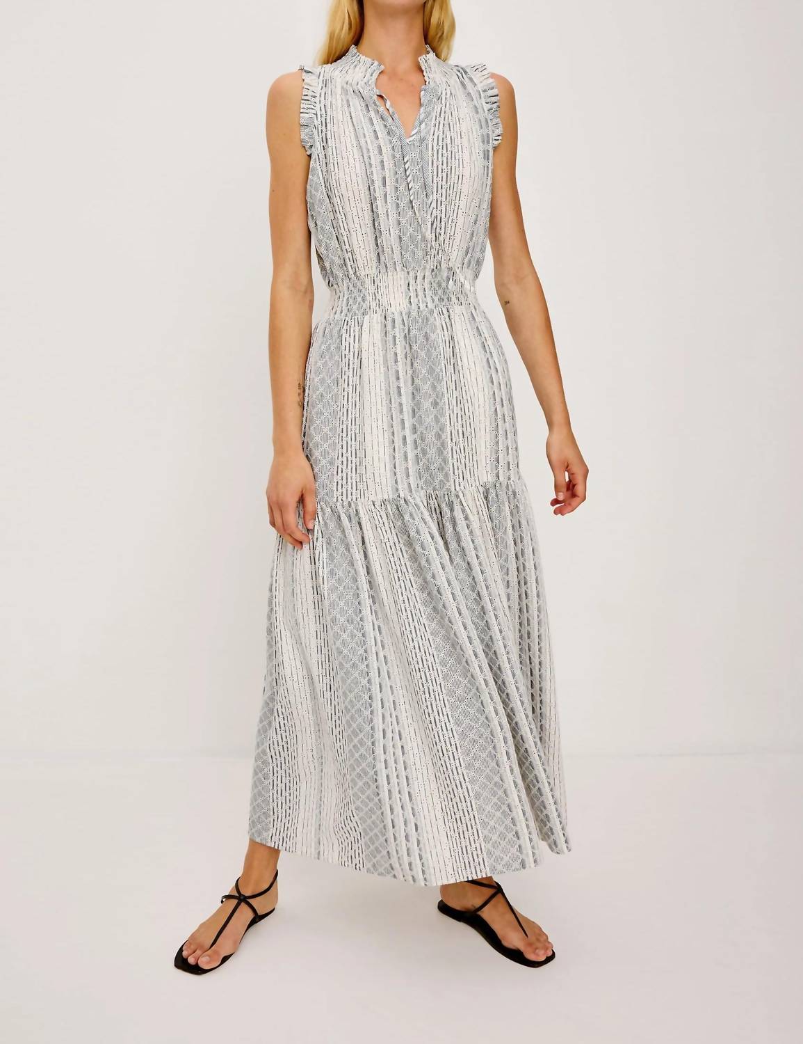 Rails - Alessi Striped Eyelet Maxi Dress