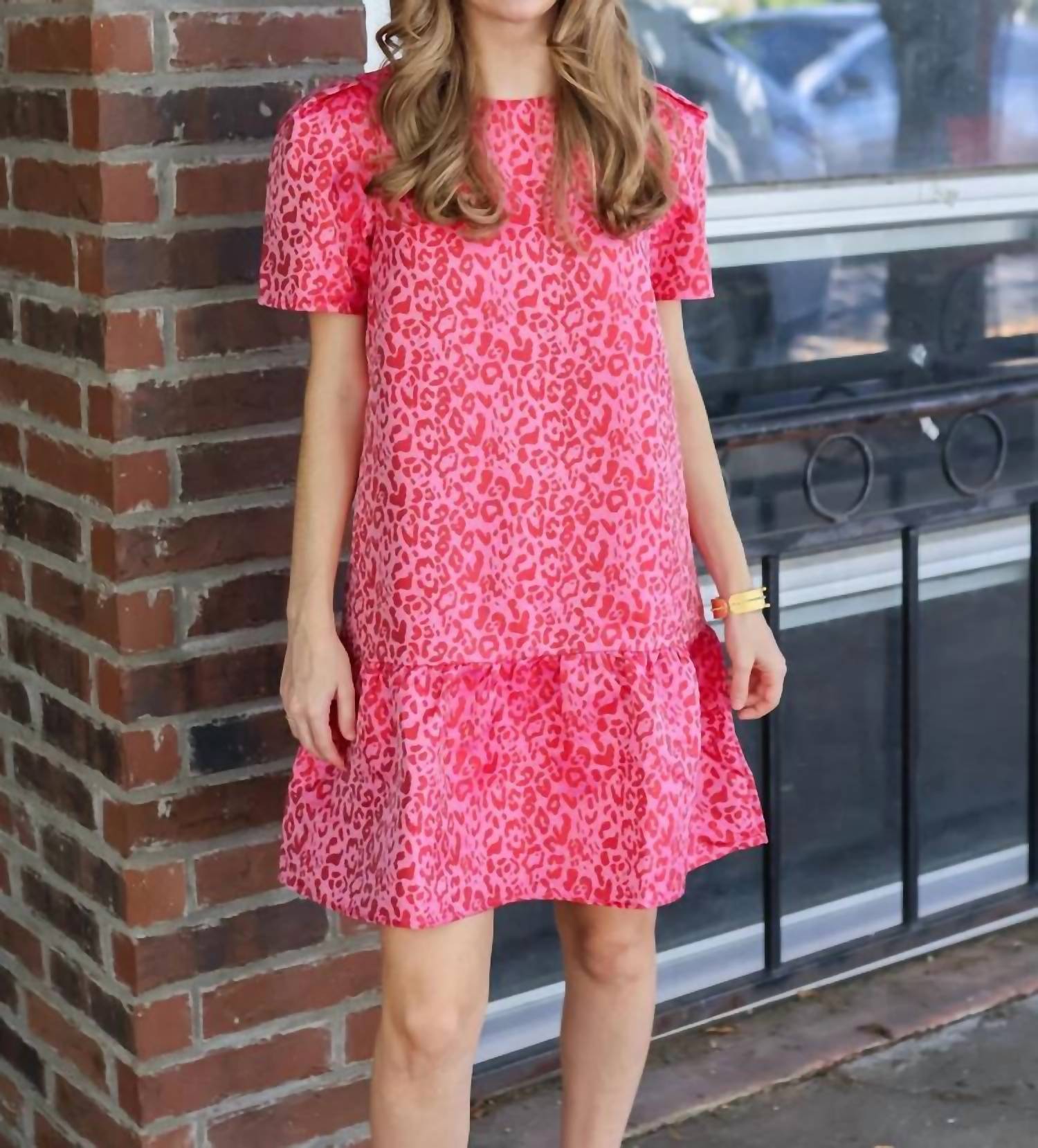 Joy Joy - Short Sleeve Flounce Mini Dress