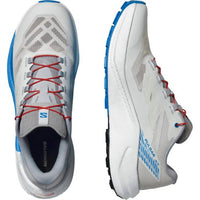 SALOMON Men's Pulsar Hiking Shoes in lunar rock white french blue - men's shoe - detail view