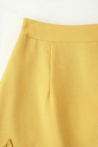 SUNDAYUP Ellie Crop Top And Mini Skirt Set in yellow - women's skirt - view 8