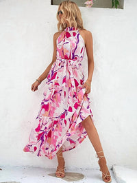 Miss Sparkling - Halter Maxi Dress